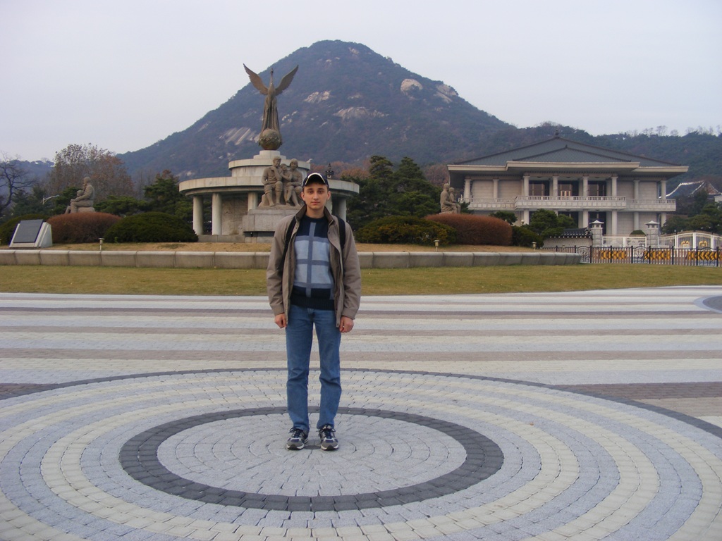 Near Cheonggyecheon (Blue House), the former presidential residence in Seoul, South Korea